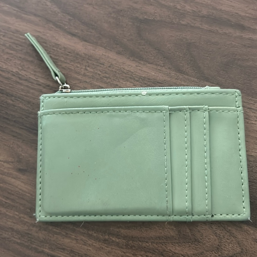 Free to bundle Mint green card holder wallet